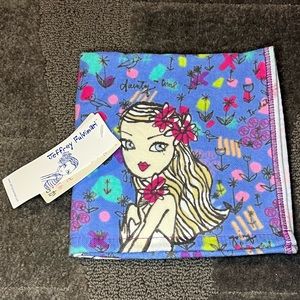 Jeffrey Fulvimari Washcloth Hand Towel Floral Flowers Blue & Multicolor Soft